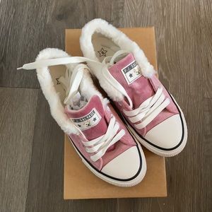 BNIB! Pink Velvet PJ Salvage Converse Slippers